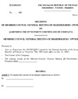 Decision on approval of investment project on the construction of work